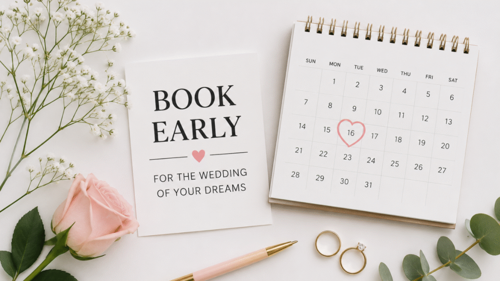 Book wedding suppliers early
